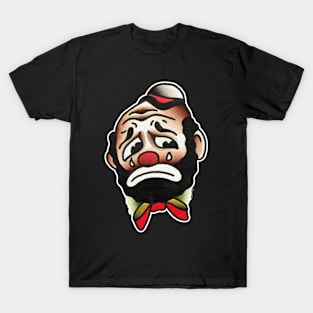 Sad Clown Tattoo Design T-Shirt